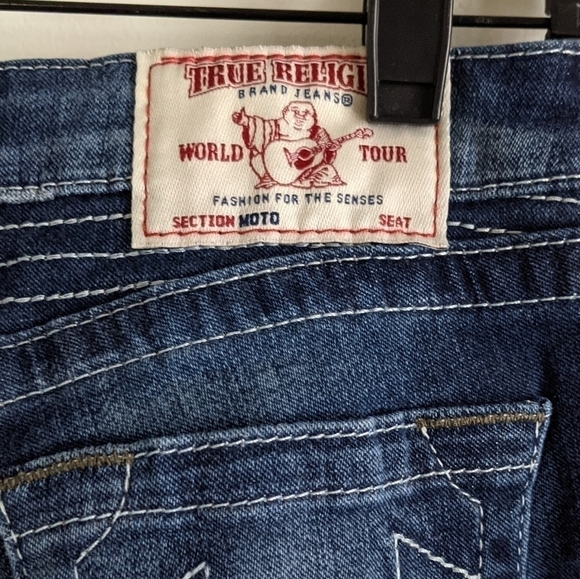 TRUE Religion Moto Super Skinny Jeans in Shoreline Dark 27 - Picture 9 of 11